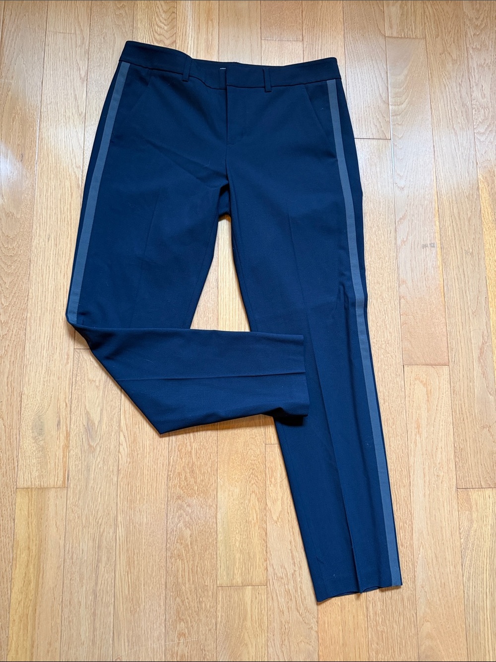 Vince Women’s  Navy Dress Pants with gray Side Stripe